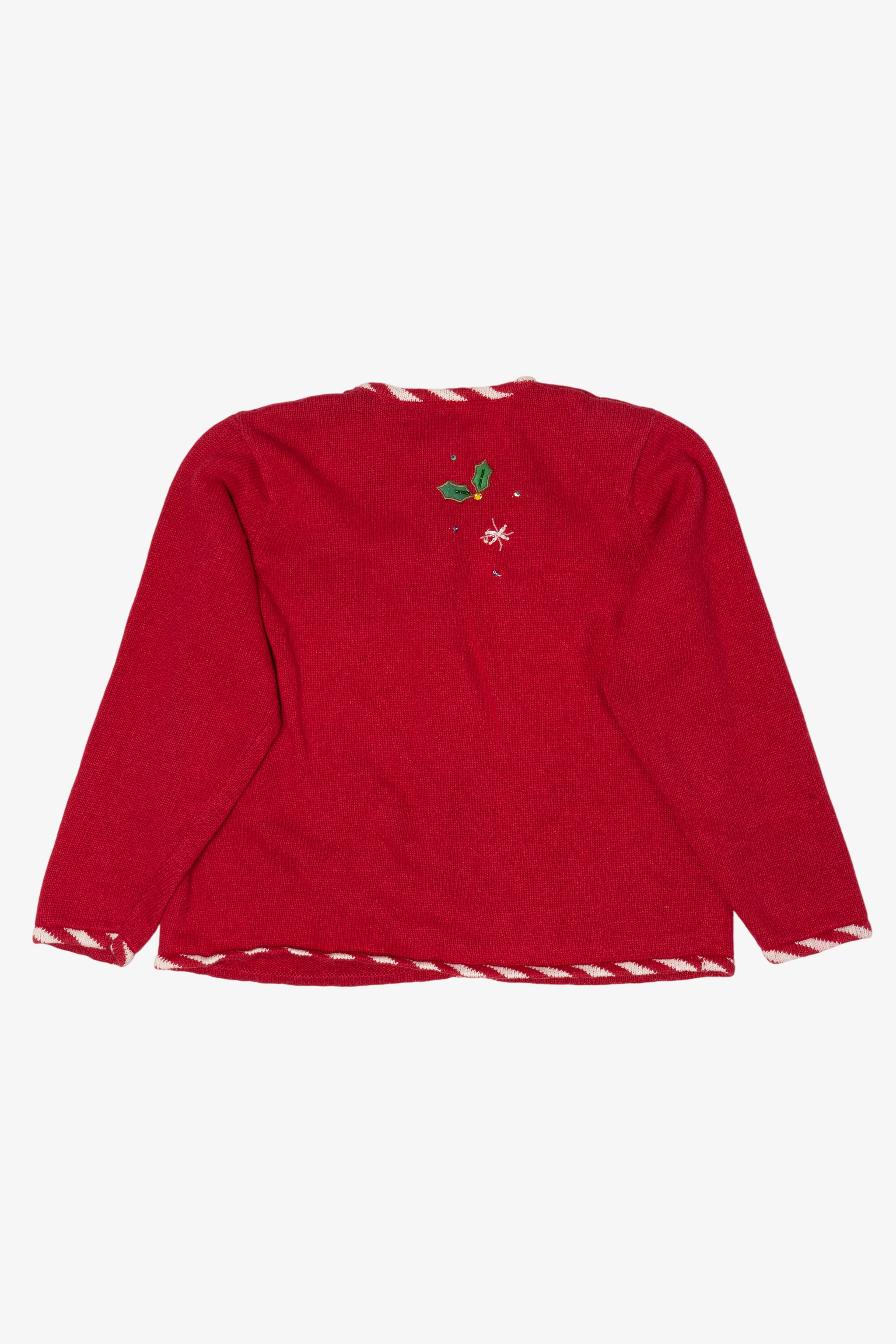 Vintage Red Heirloom Collectibles Gingerbread Ugly Christmas Cardigan (1990s)