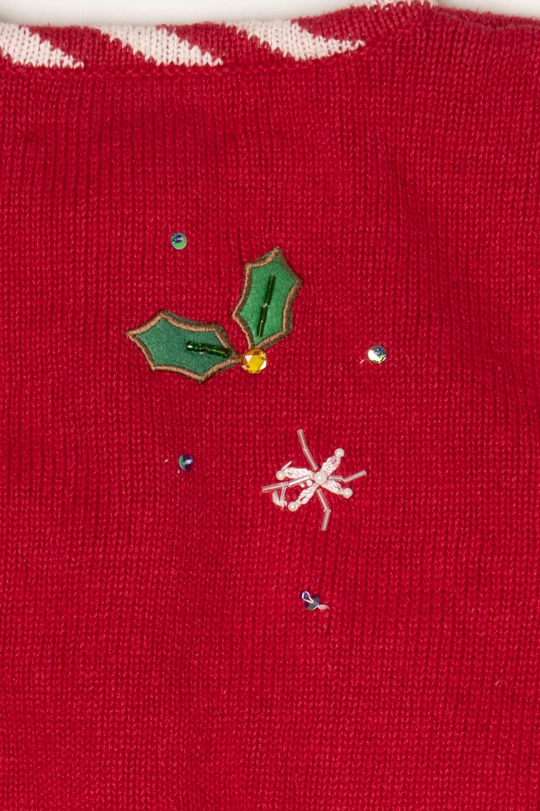 Vintage Red Heirloom Collectibles Gingerbread Ugly Christmas Cardigan (1990s)