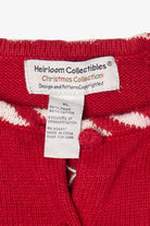 Vintage Red Heirloom Collectibles Gingerbread Ugly Christmas Cardigan (1990s)