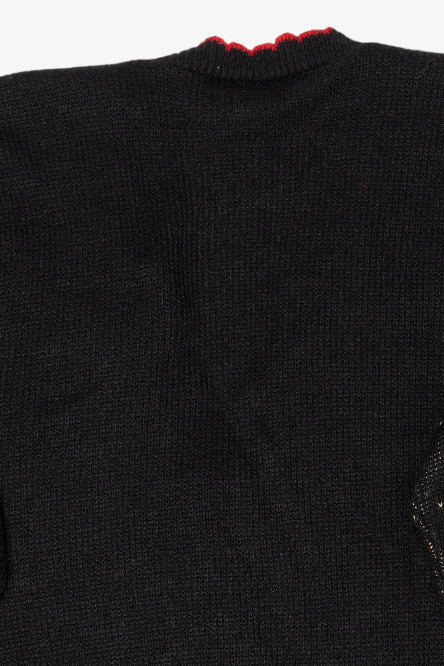 Vintage Black Holiday Time Bells Ugly Christmas Cardigan (1990s)