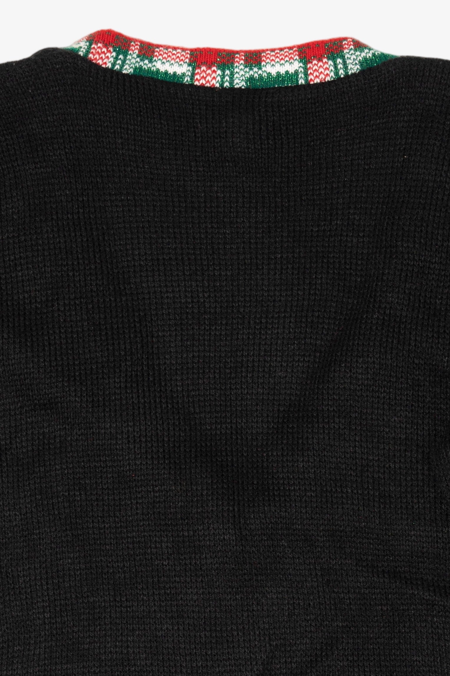 Vintage Black Holiday Time Ugly Christmas Cardigan (1990s)