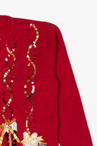 Vintage Red Crystal Kole Ugly Christmas Cardigan (1990s)