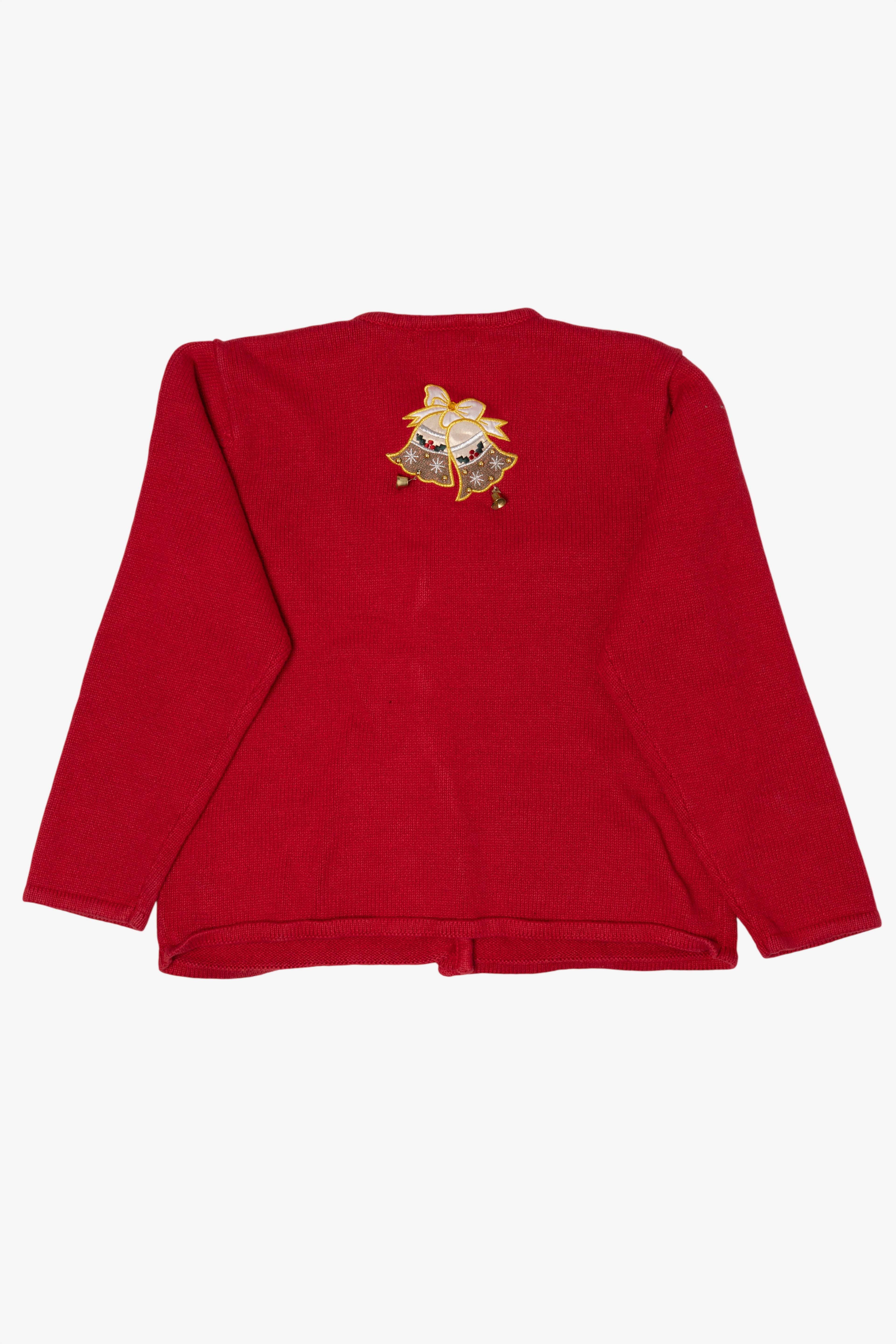 Vintage Red Crystal Kole Ugly Christmas Cardigan (1990s)