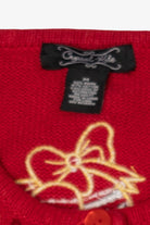 Vintage Red Crystal Kole Ugly Christmas Cardigan (1990s)