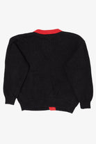 Vintage Black Work in Progress Ugly Christmas Cardigan (1990s)
