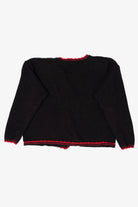 Vintage Black Nutcracker Bears Skating Ugly Christmas Cardigan (1990s)