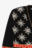Vintage Black Modano Reindeer Ugly Christmas Cardigan (1980s)