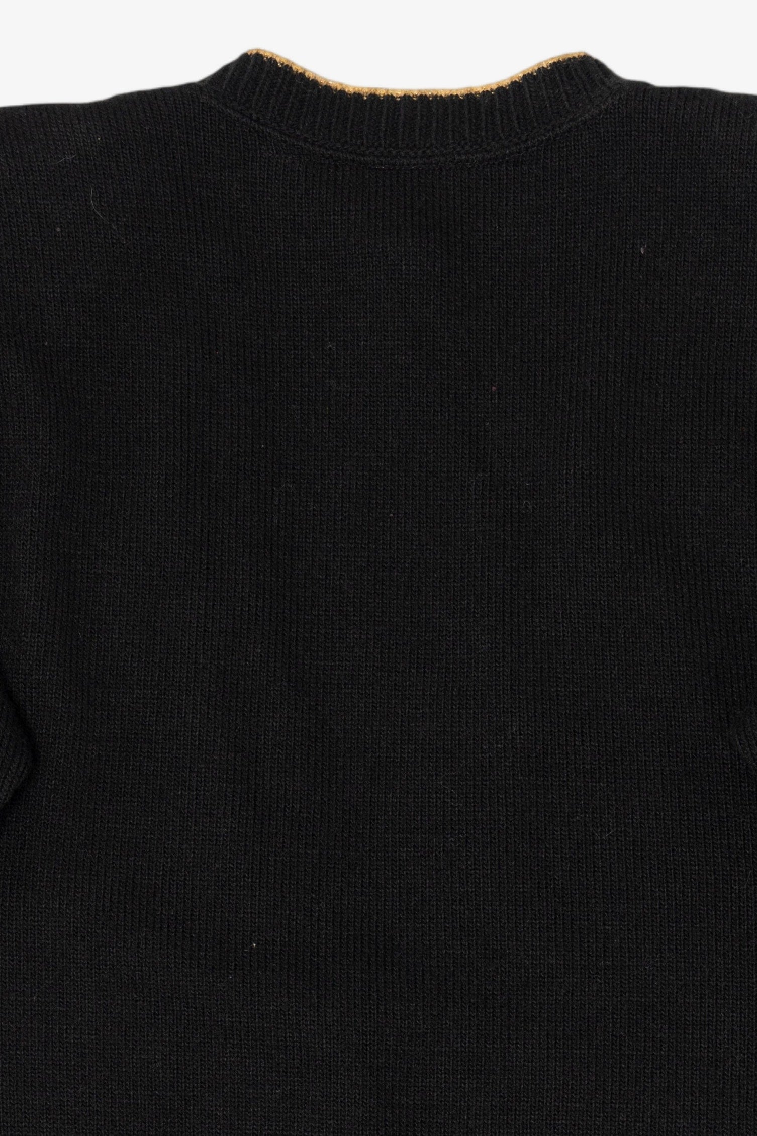 Vintage Black Modano Reindeer Ugly Christmas Cardigan (1980s)