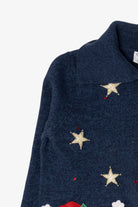 Vintage Blue Tiara International Santa Ugly Christmas Cardigan (1990s)