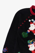 Vintage Black Tiara International Santas Ugly Christmas Cardigan (2000s)