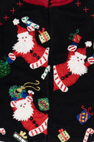 Vintage Black Tiara International Santas Ugly Christmas Cardigan (2000s)