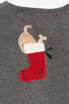 Vintage Gray Crazy Horse Dogs Ugly Christmas Cardigan (2000s)