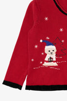 Vintage Red Puppies Ugly Christmas Cardigan (1990s)
