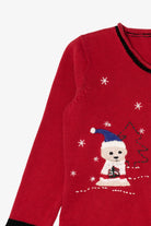 Vintage Red Puppies Ugly Christmas Cardigan (1990s)