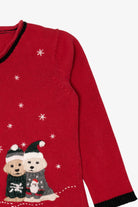 Vintage Red Puppies Ugly Christmas Cardigan (1990s)