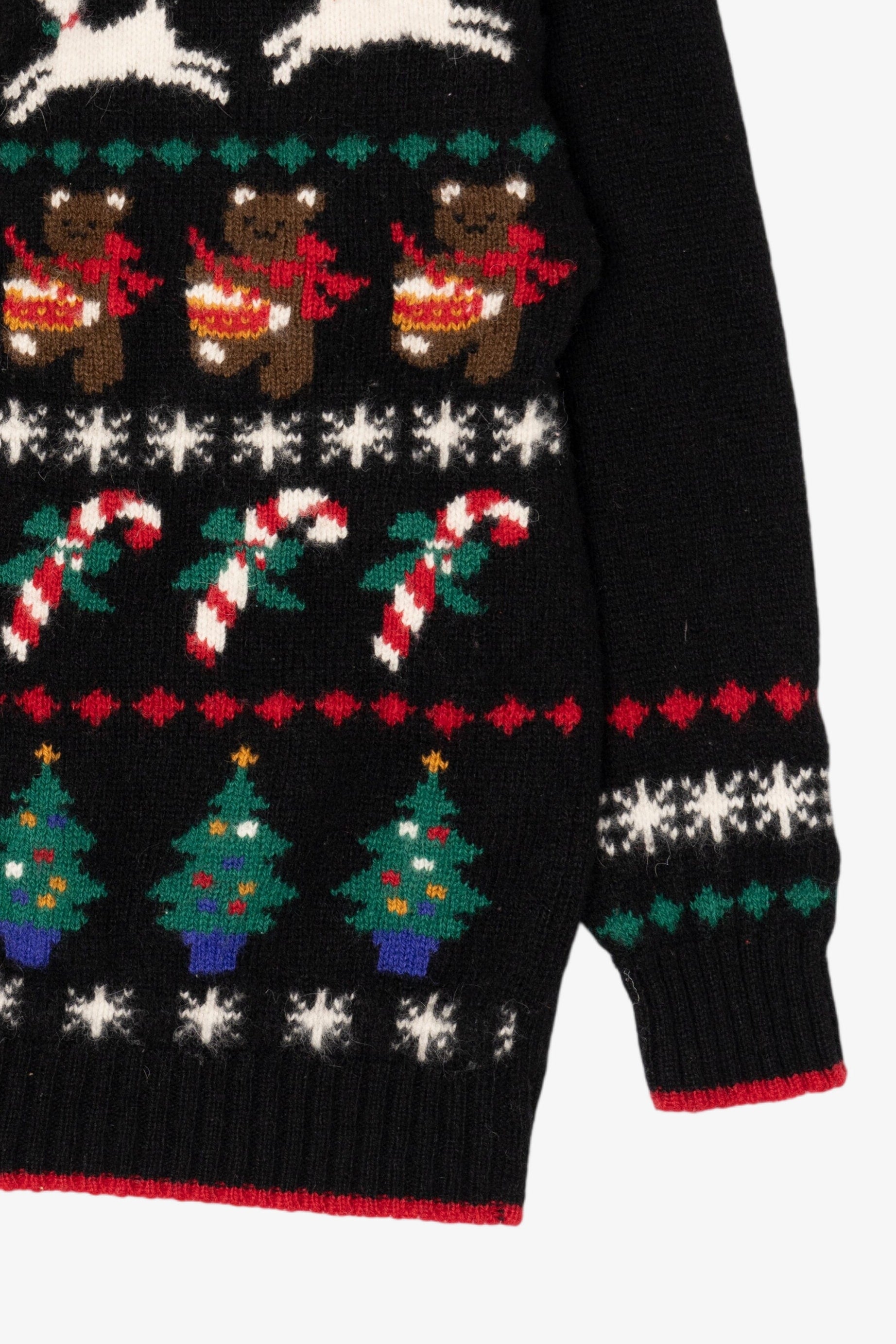 Vintage Black Charter Club Ugly Christmas Cardigan (1990s)