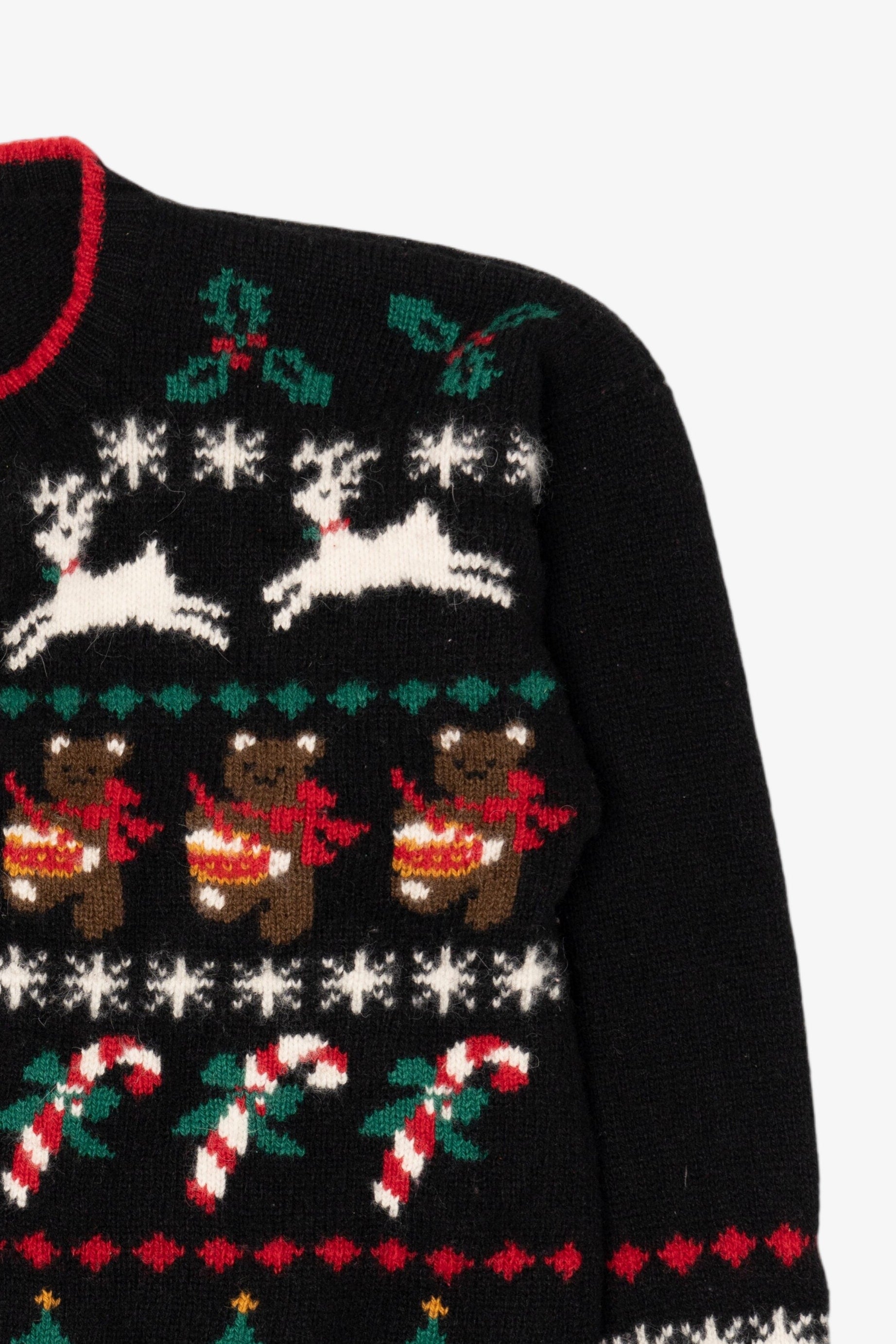 Vintage Black Charter Club Ugly Christmas Cardigan (1990s)