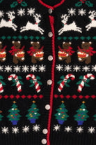 Vintage Black Charter Club Ugly Christmas Cardigan (1990s)