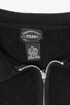 Vintage Black Designers Studio Santa Ugly Christmas Cardigan (1990s)