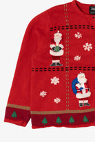 Vintage Red Studio Joy Santa Ugly Christmas Cardigan (1990s)