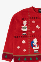 Vintage Red Studio Joy Santa Ugly Christmas Cardigan (1990s)