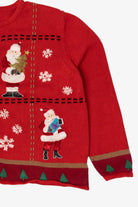 Vintage Red Studio Joy Santa Ugly Christmas Cardigan (1990s)