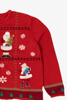 Vintage Red Studio Joy Santa Ugly Christmas Cardigan (1990s)