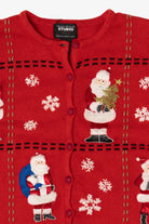 Vintage Red Studio Joy Santa Ugly Christmas Cardigan (1990s)