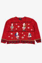 Vintage Red Studio Joy Santa Ugly Christmas Cardigan (1990s)