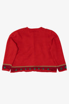 Vintage Red Studio Joy Santa Ugly Christmas Cardigan (1990s)