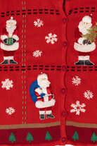 Vintage Red Studio Joy Santa Ugly Christmas Cardigan (1990s)