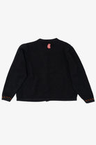 Vintage Black All Points Santa Fireplace Ugly Christmas Cardigan (1990s)