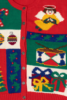 Vintage Red Karen Scott Ugly Christmas Cardigan (1990s)