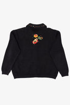 Vintage Black Tiara Santa With Presents Ugly Christmas Sweater (2000s)