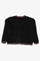 Vintage Black Heirloom Collectibles Santas Ugly Christmas Cardigan (1990s)