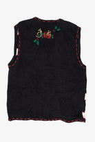 Vintage Black Bobbie Brooks Snowmen Ugly Christmas Vest (1990s)