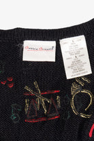 Vintage Black Bobbie Brooks Snowmen Ugly Christmas Vest (1990s)