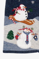 Vintage Blue Heirloom Collectible Snowmen Ugly Christmas Vest (2000s)
