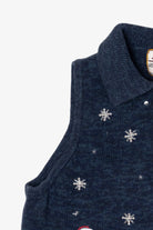 Vintage Blue Heirloom Collectible Snowmen Ugly Christmas Vest (2000s)