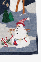 Vintage Blue Heirloom Collectible Snowmen Ugly Christmas Vest (2000s)