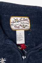 Vintage Blue Heirloom Collectible Snowmen Ugly Christmas Vest (2000s)