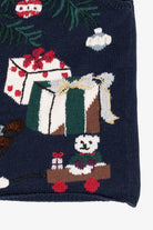 Vintage Navy Blue Capacity Teddy Bears Ugly Christmas Vest (1990s)