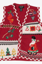 Vintage Red Theme Works Ugly Christmas Vest (1990s)