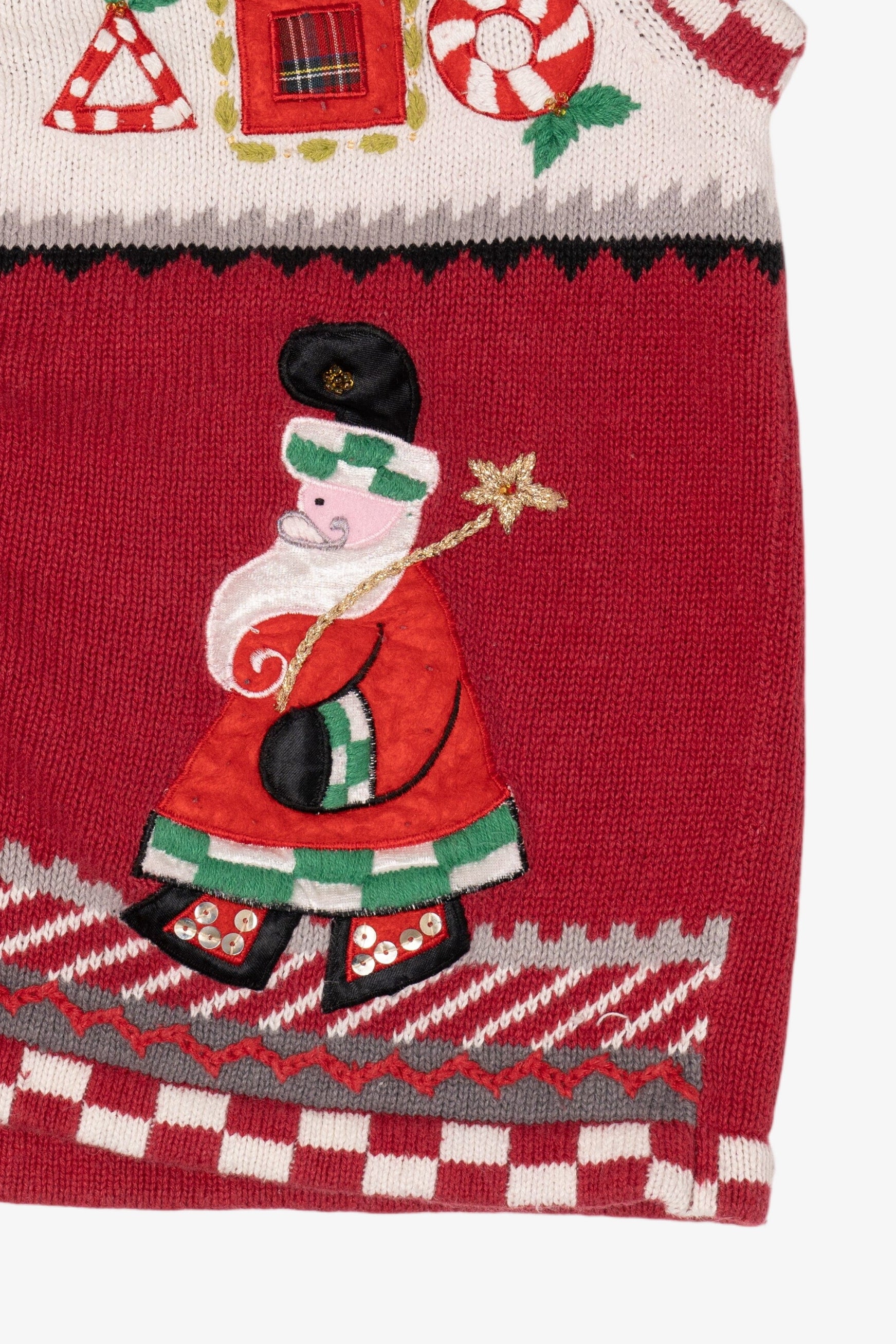 Vintage Red Theme Works Ugly Christmas Vest (1990s)