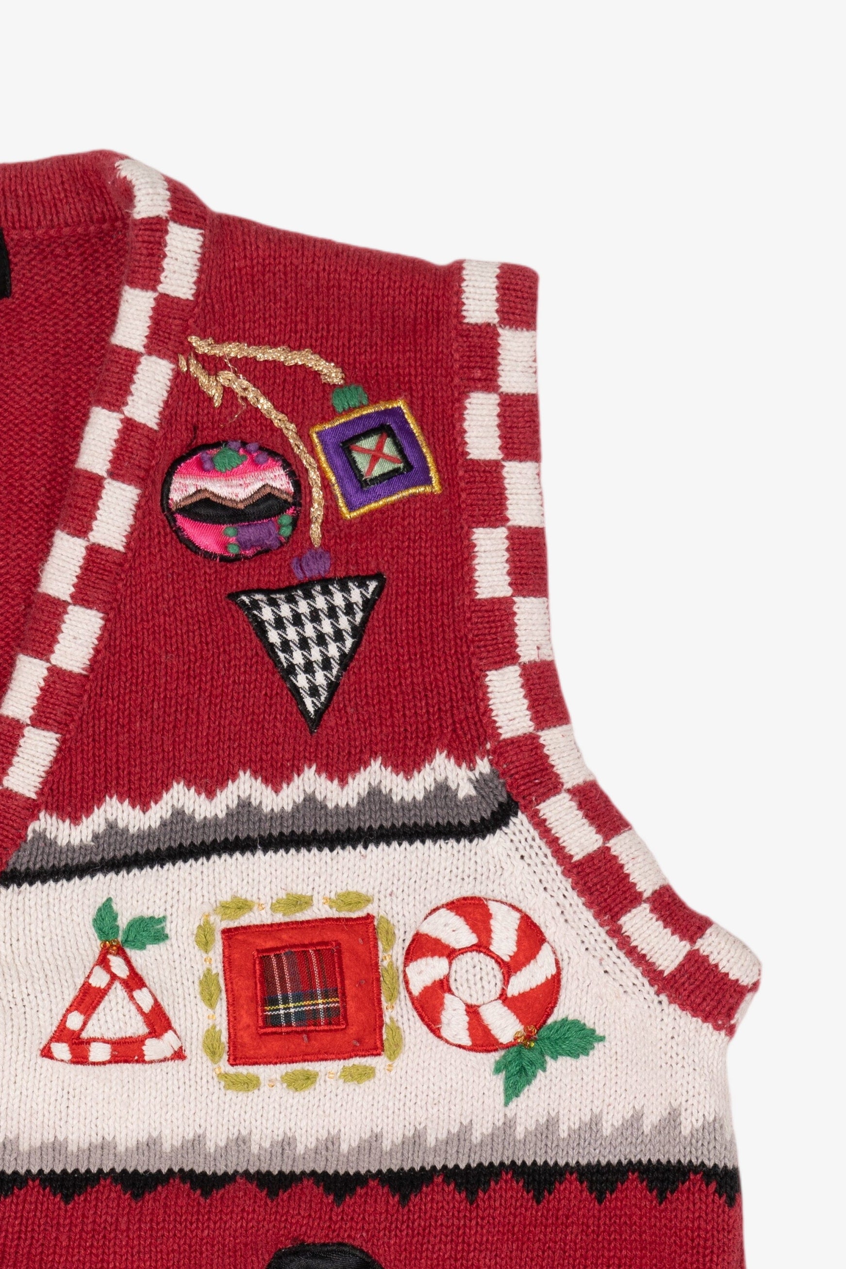 Vintage Red Theme Works Ugly Christmas Vest (1990s)