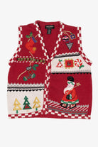 Vintage Red Theme Works Ugly Christmas Vest (1990s)