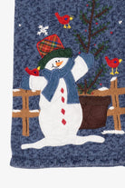 Vintage Blue Bobbie Brooks Snowmen Ugly Christmas Vest (1990s)