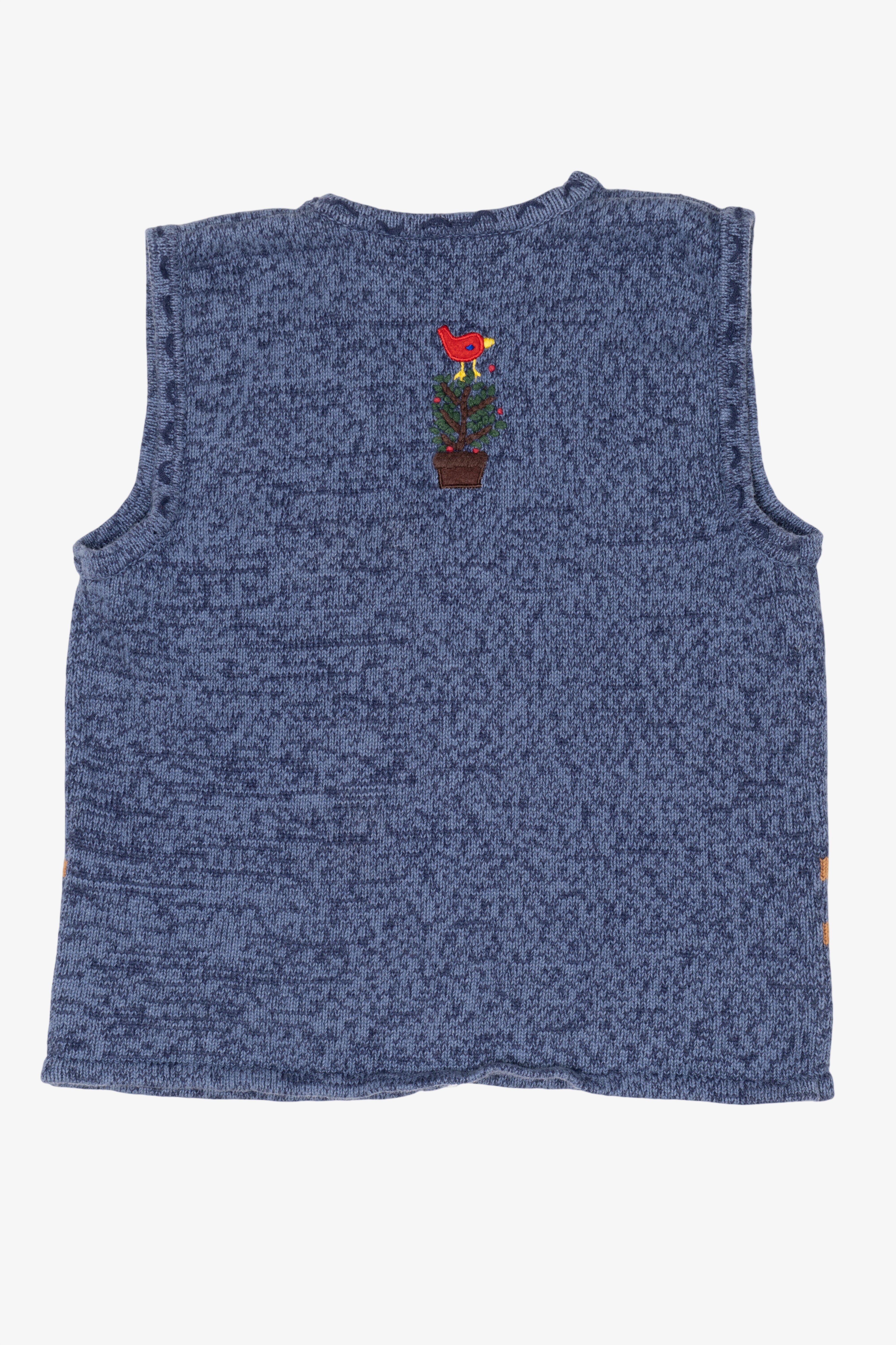 Vintage Blue Bobbie Brooks Snowmen Ugly Christmas Vest (1990s)