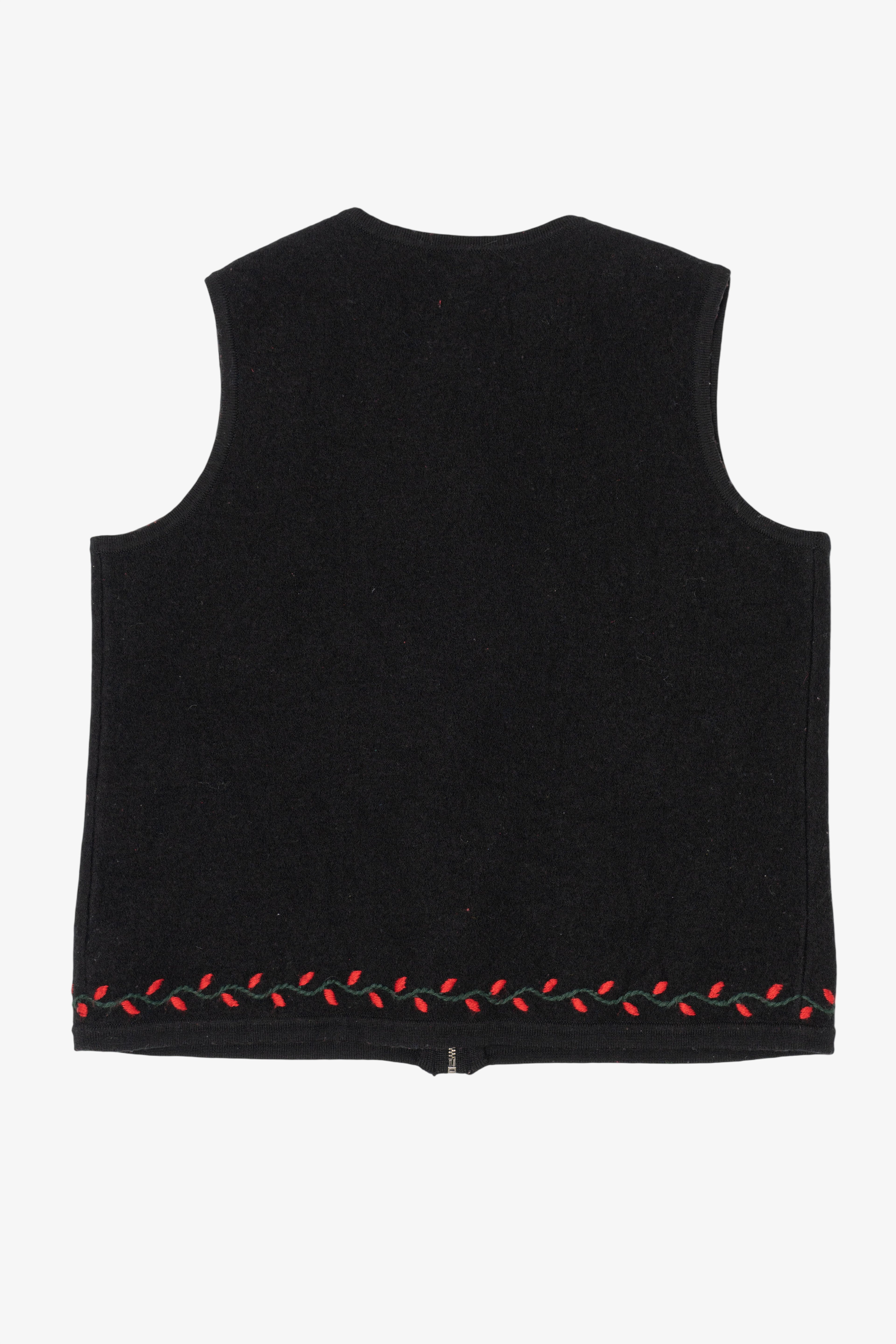 Vintage Black Charter Club Trees Ugly Christmas Vest (1990s)