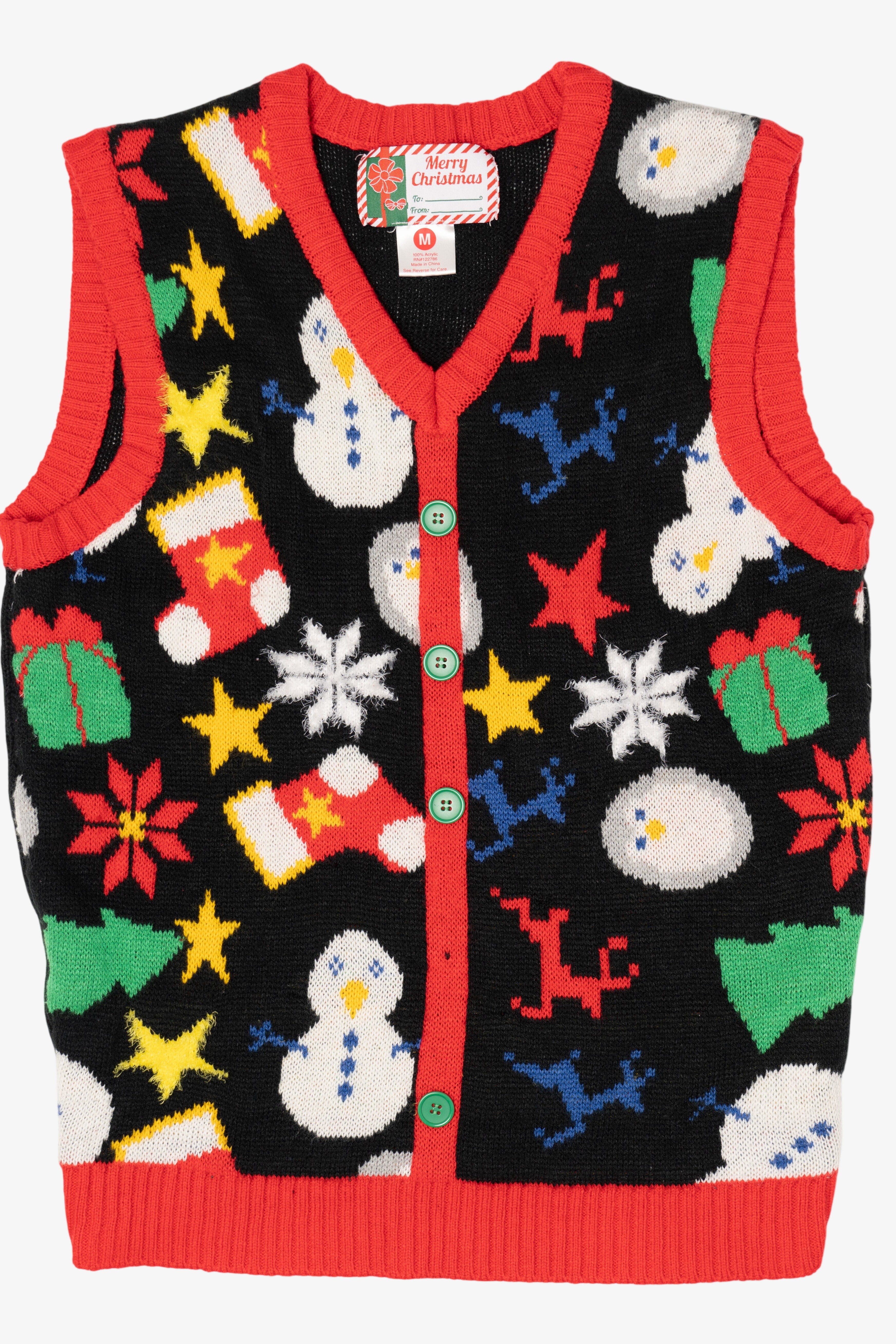 Vintage Black Merry Christmas Ugly Christmas Sweater (2000s)